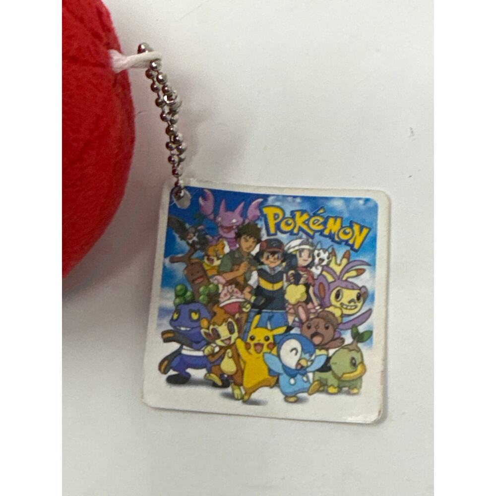 Vintage Pokemon Pokeball Plush Keychain Ash Pikachu Japan Bag Charm Rare 2000s - Picture 5 of 7